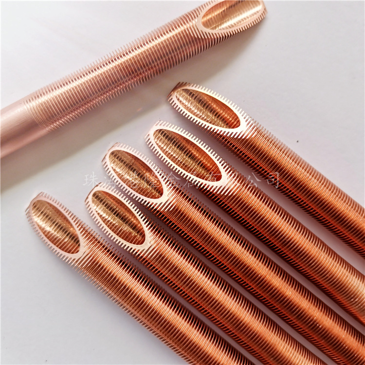 水冷式油冷却器紫铜翅片管油冷器散热铜管低肋螺纹管高效导热铜管