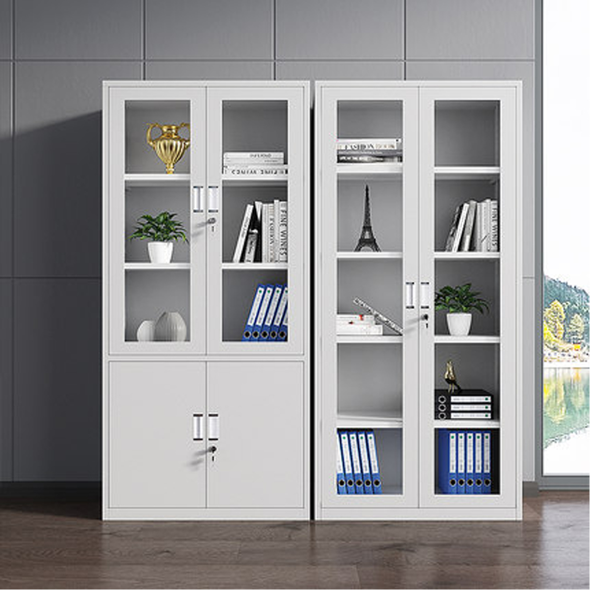 钢制文件柜铁皮柜办公室带锁财务档案柜资料柜储物柜凭证柜批发