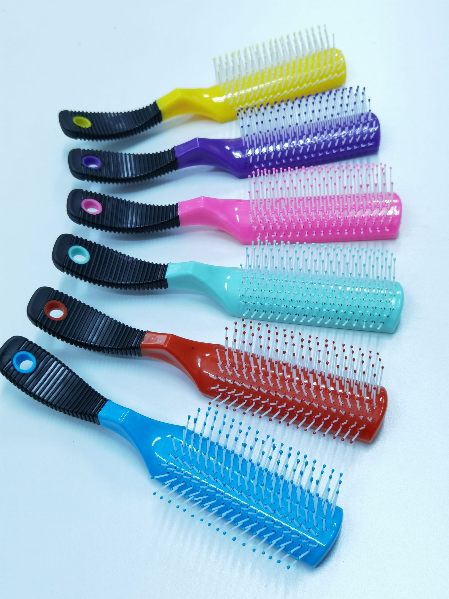 (Color 5014 Plastic White Teeth) Vent Comb Square Comb Straight Comb Comb Boutique Comb Hairdressing Comb