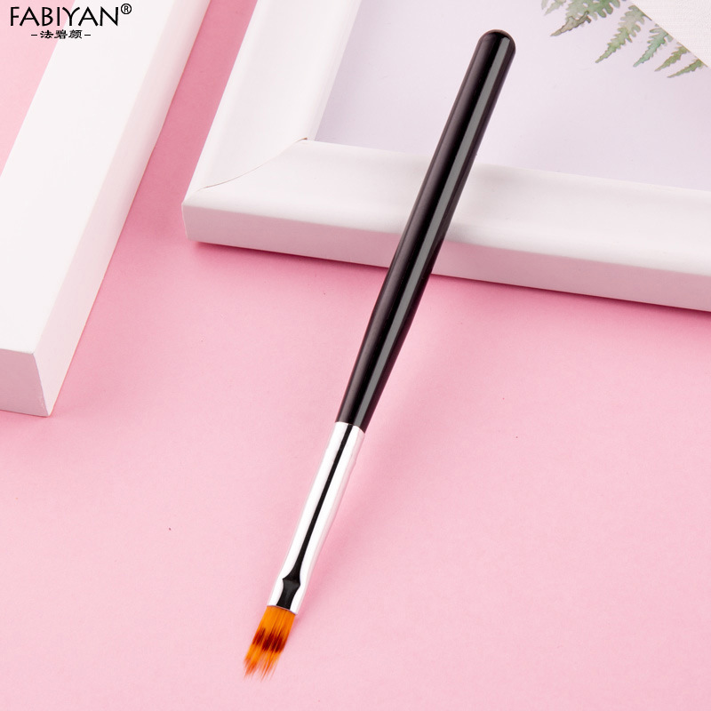 美甲笔刷法式锯齿渐变笔 半月微笑排笔光疗笔 彩绘画花拉线花卉笔