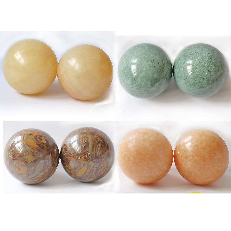 办公室老年晚霞红钢球盘球实心水晶5 m健身球预防痴呆小球保健球