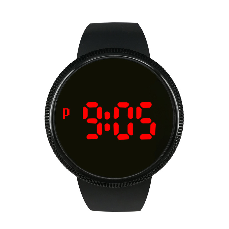 2020新款led电子触摸屏表学生男女金属运动防水爆款创意电子手表
