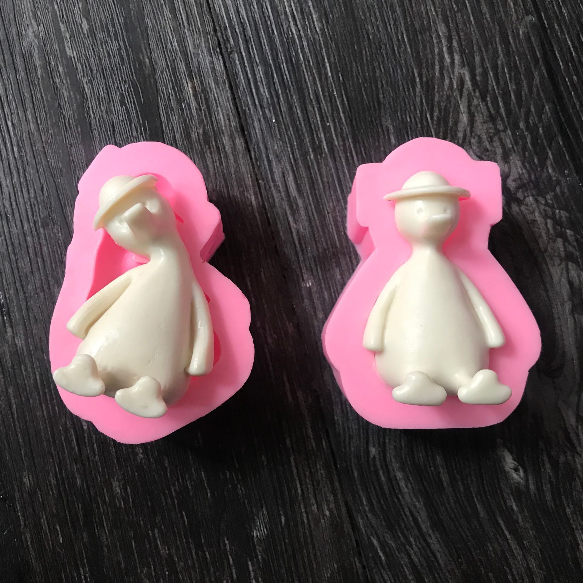 加油鸭歪脖子鸭硅胶模具香薰石膏装饰模具出风口夹模