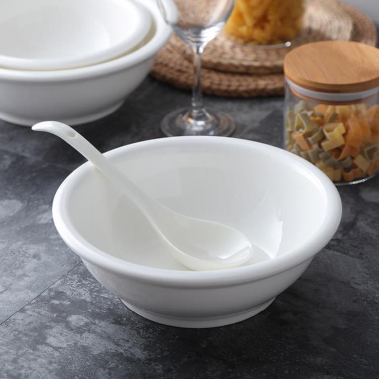 白瓷大汤碗大碗家用加厚商用汤古创意面碗面盆防烫酸菜鱼盆防滑底
