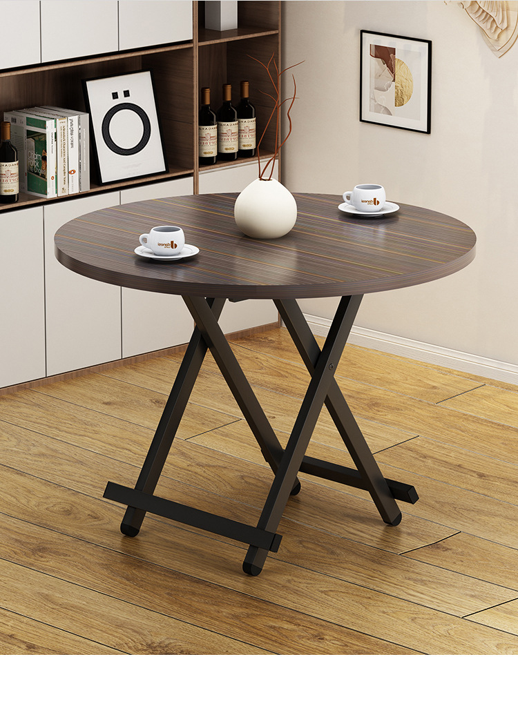 工厂直营一件代发圆形简约小桌子可折叠圆面桌子儿童户外餐台饭桌