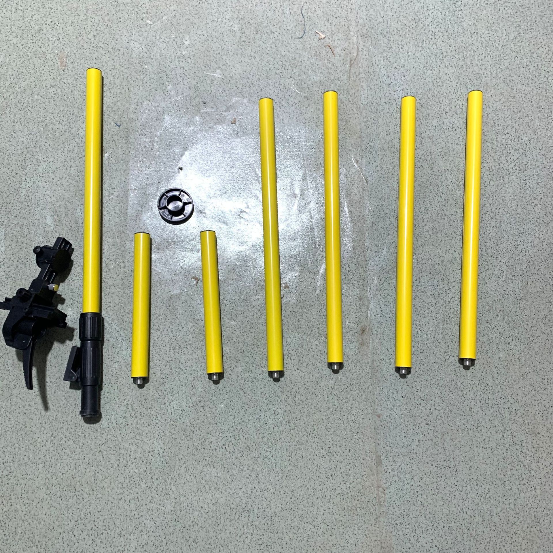 水平仪支撑杆铝合金吊顶支架红外线可调升降三脚架4.2米伸缩杆