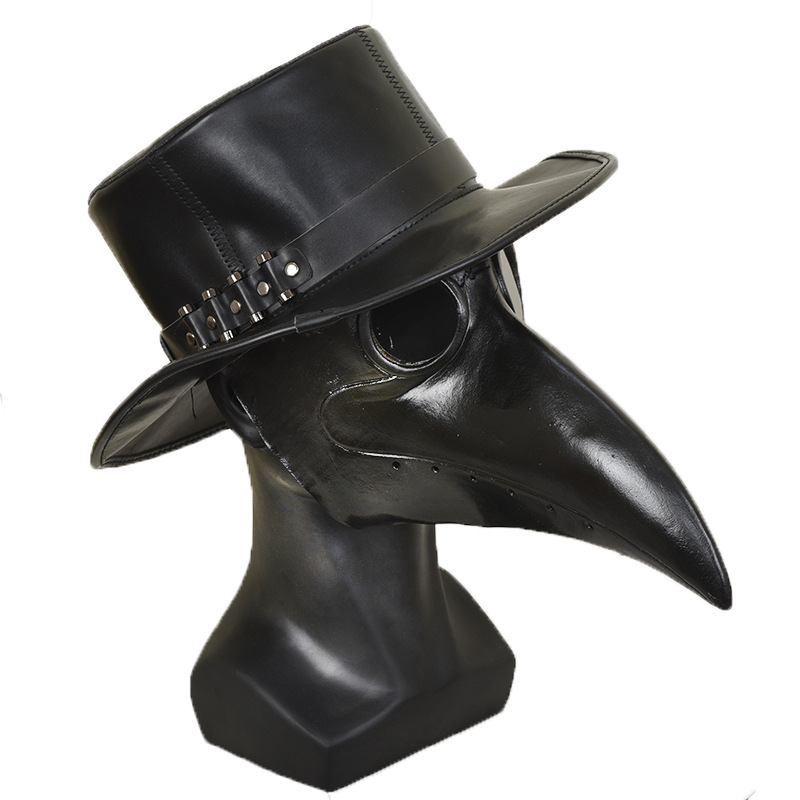 中世纪瘟疫乌鸦黑色鸟嘴面具黑死病cosplay巫医面具万圣节