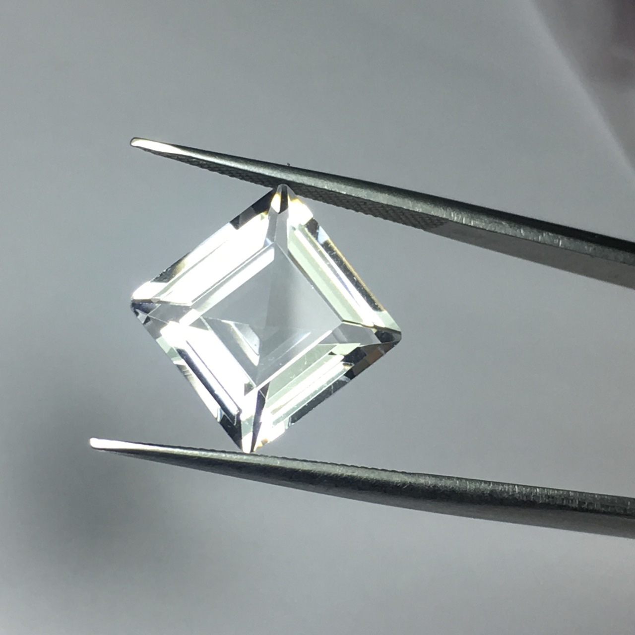 工厂直销天然白水晶方形祖母绿切割工艺 首饰配件配石