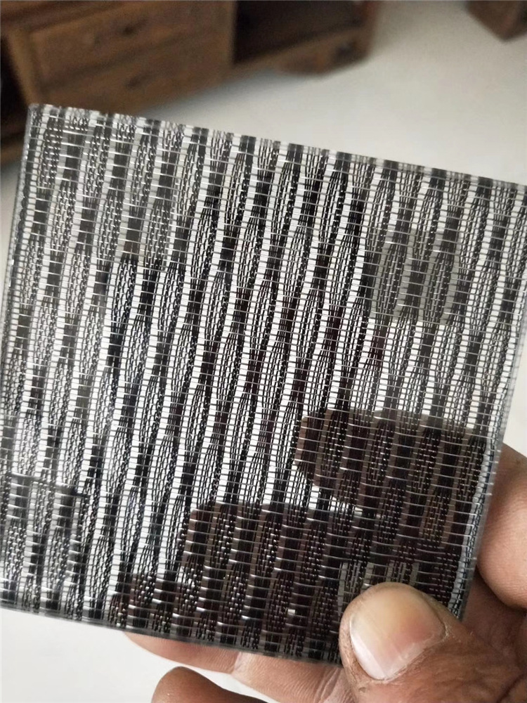 夹丝玻璃金属网 酒店商场隔断网 咖啡厅装饰网吊顶 玻璃夹胶网