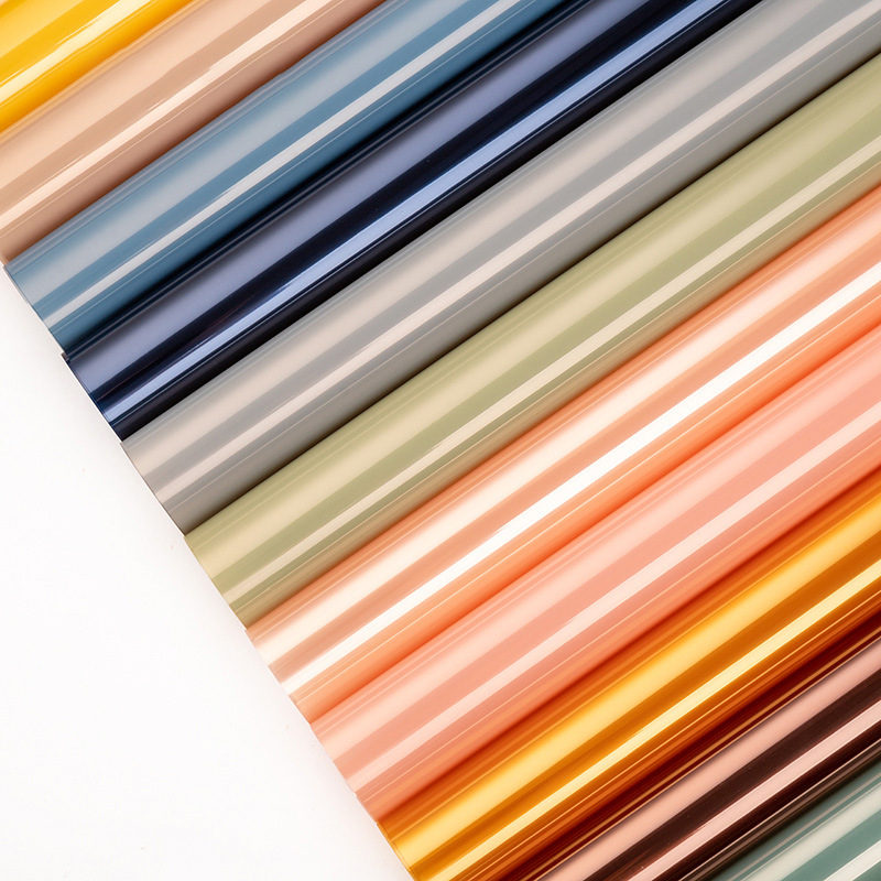 水晶玻璃纸彩色防水包花纸透明鲜花包装膜防尘包装纸花店包装材料