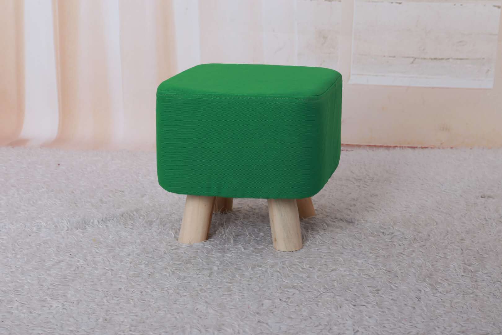 小布凳儿童小凳子布艺礼品凳小木墩换鞋凳实木小矮墩圆凳小板凳