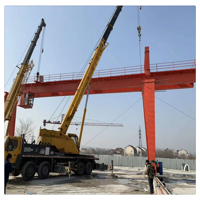 现货销售5吨10吨二手龙门吊价格美丽20吨32吨水泥房用单梁行吊