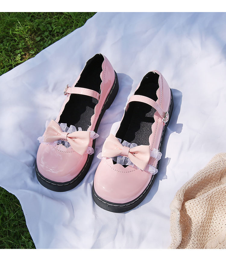 日系lolita洛丽塔花边软妹鞋梅露露低跟jk制服小皮鞋圆头lo少女鞋