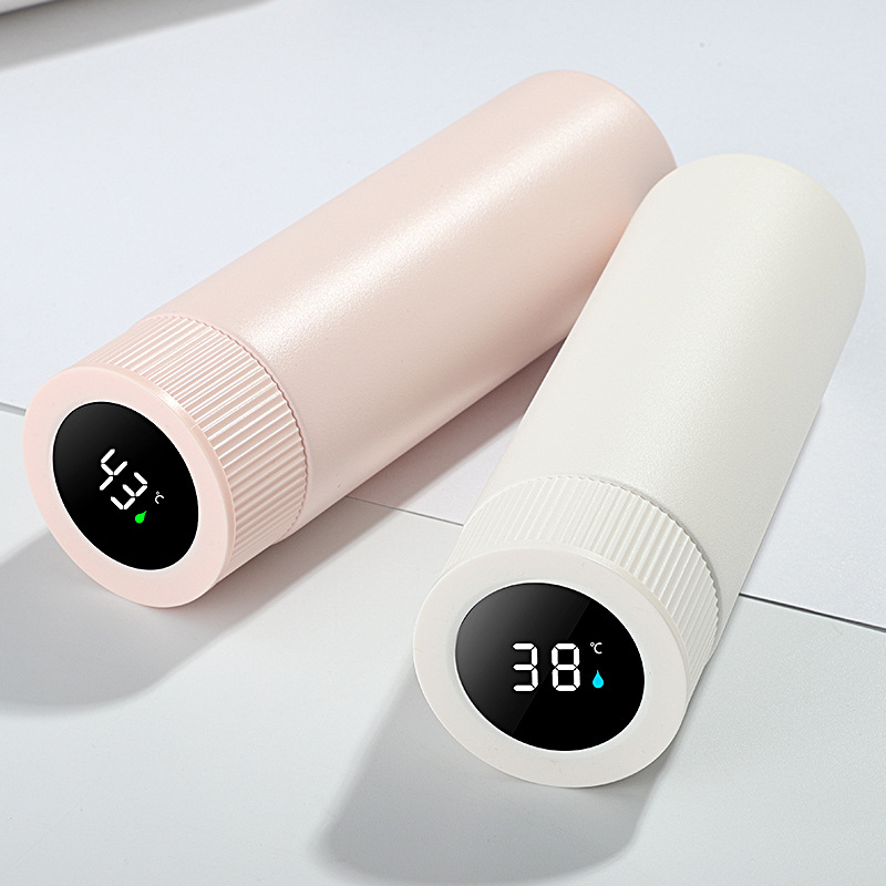 新款316不锈钢智能温显保温杯喷塑表面工艺高档水杯礼品定制杯子