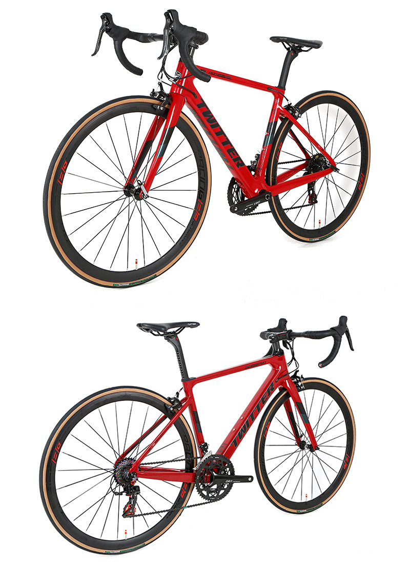 跨境货源骓特新款突袭碳纤维700c公路自行车国产rs 24速公路车