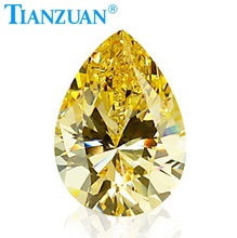 梨形 水滴形彩黄钻色系列宝石 多面钻石切工 彩黄色裸石