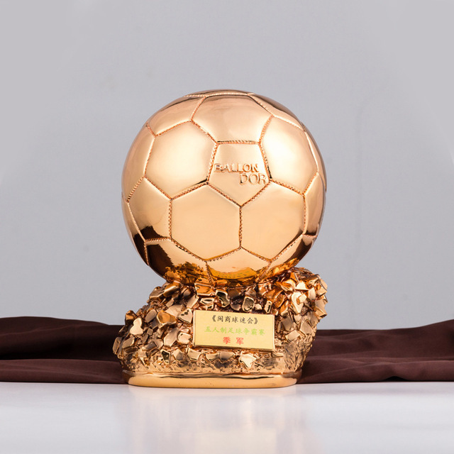 世界杯金球奖金靴奖mvp奖杯模型 足球比赛奖杯c罗梅西足球先生
