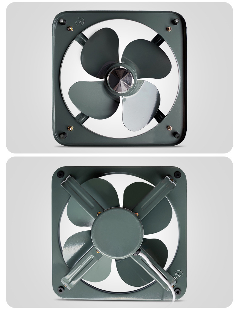 金羚工业排气扇10寸方形金属铁强力轴流风扇厨房油烟抽风机fa-25p