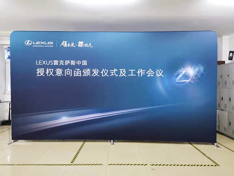 快幕秀3×3快展架铝合金拉网展架直型展架签名签到墙便携海报架