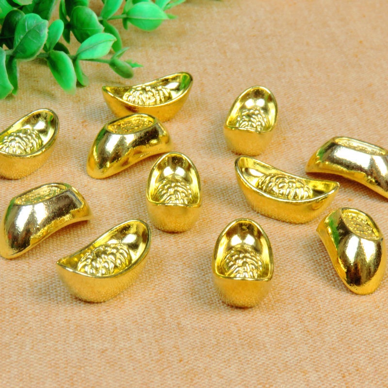 8cm小号金银元宝摆件