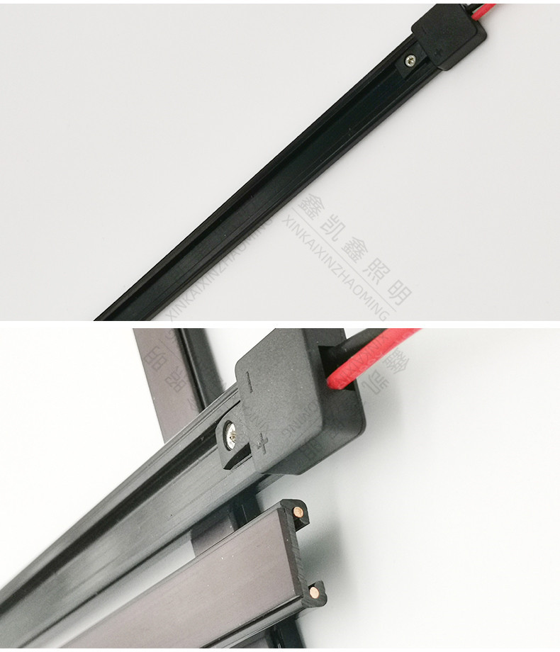 灯具导电条 t型铝材轨道槽服装店射灯导电轨道槽 厂家直供