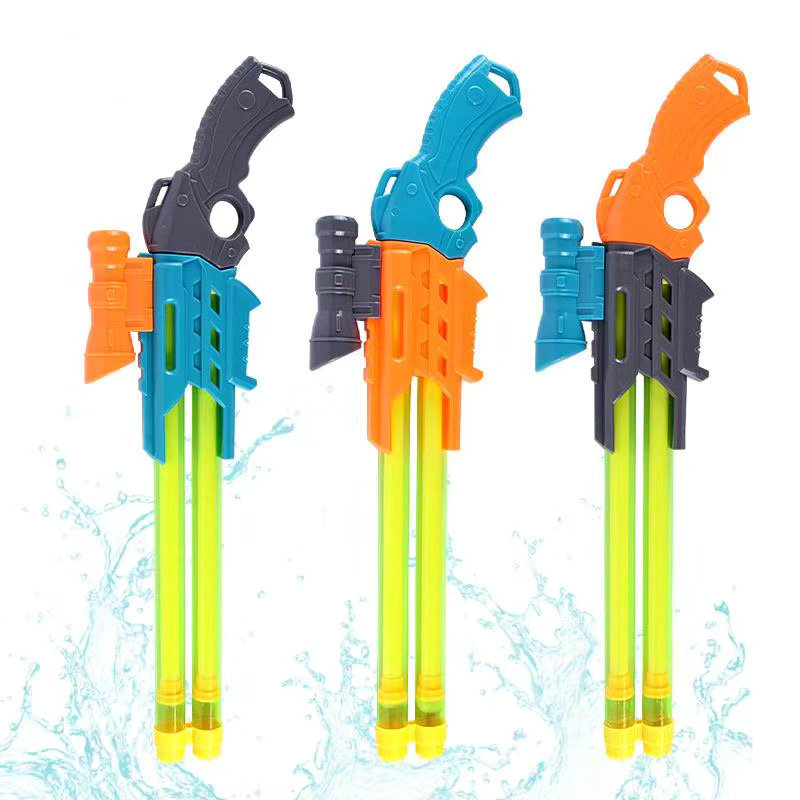 厂家直销 儿童新款46cm抽拉式双管水炮漂流水枪 热卖沙滩戏水玩具