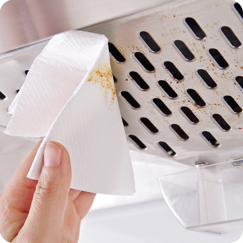 加厚家用厨房加厚吸水吸油纸干纸巾桌子去油污一次性擦手懒人抹布