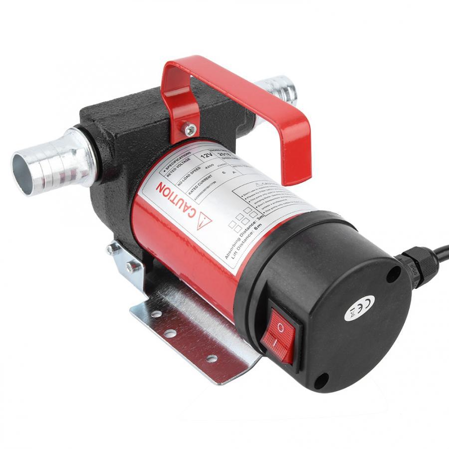 200w卧式油抽 12/24v电瓶油泵 柴油抽油机 手提式电动油泵