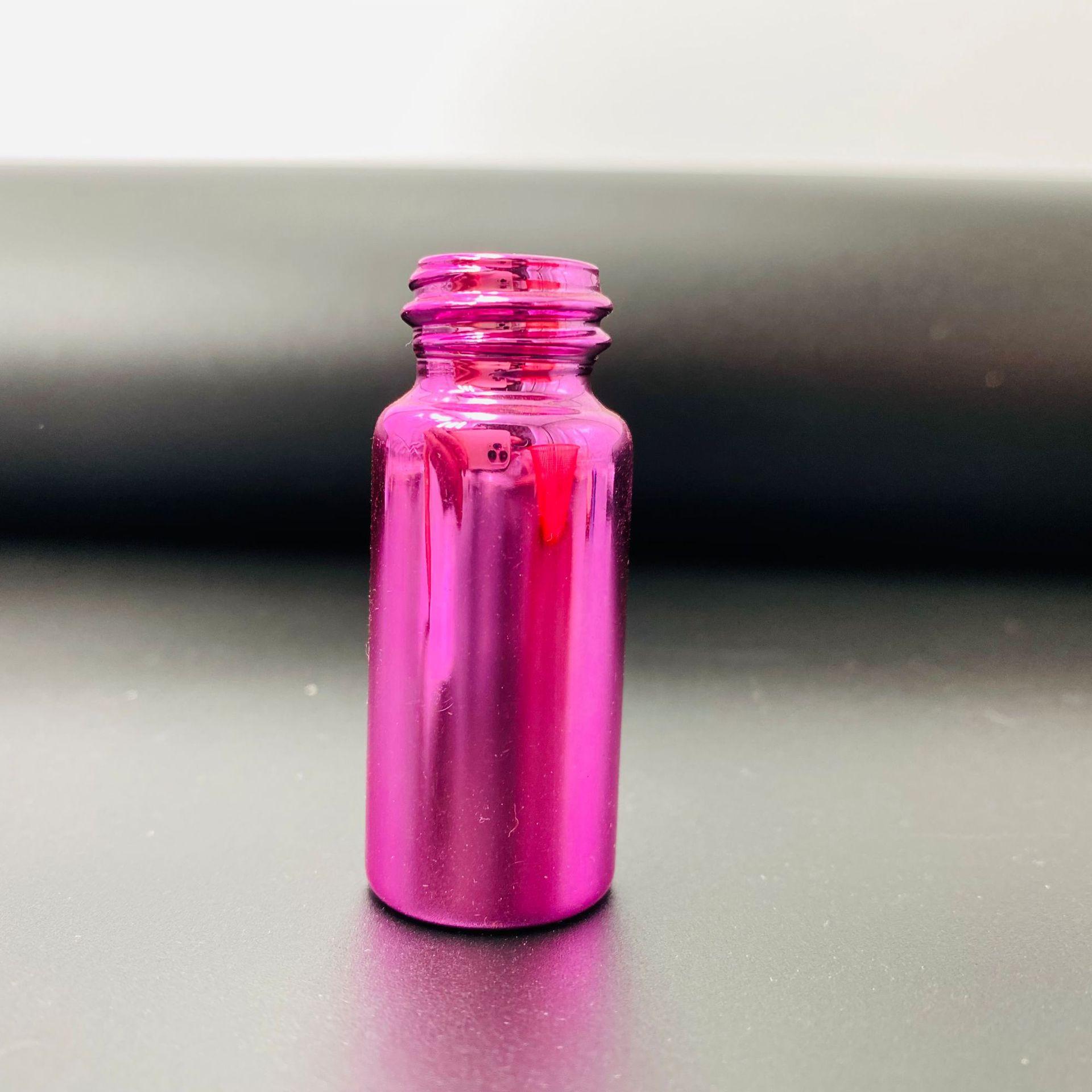 20ml电镀粉色精油瓶 模具玻璃瓶20ml 螺纹瓶20ml 化妆瓶15ml玻璃