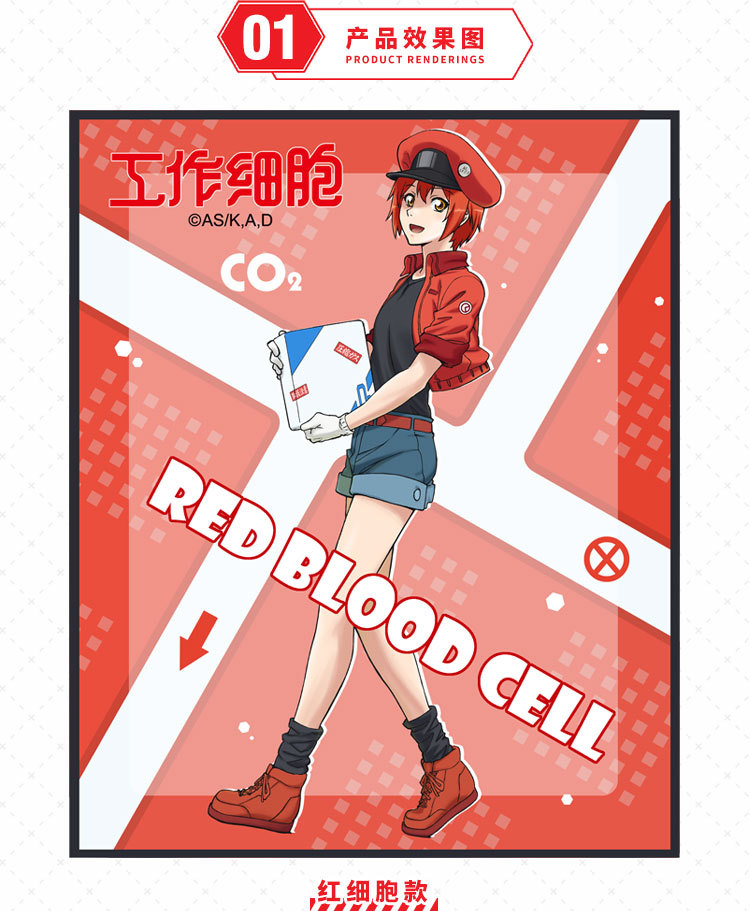 工作细胞正版官方授权人物纸质立牌桌面装饰摆件红细胞白细胞
