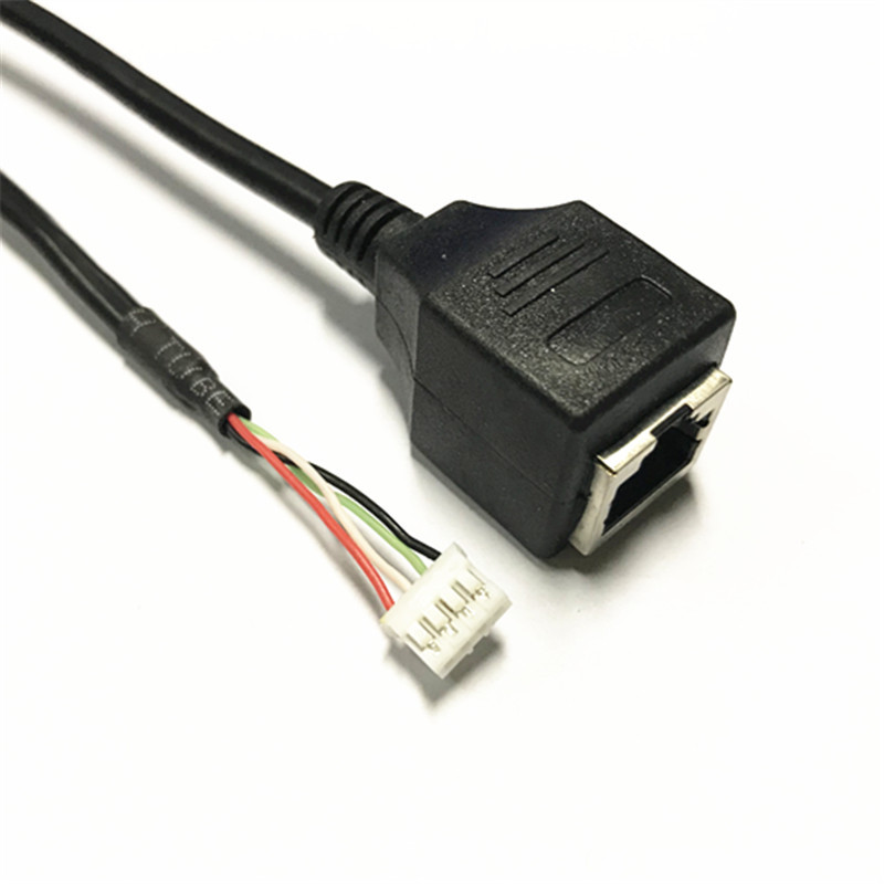 ph2.0mm间距4pin端子转rg45网络母头接口水晶头8线触摸屏监控线