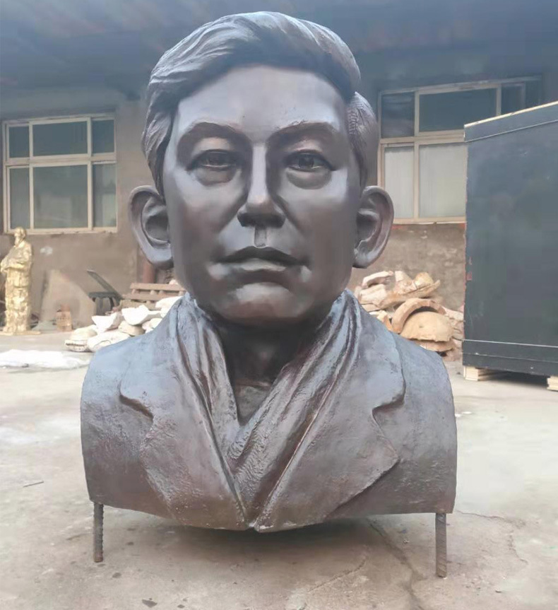 厂家供应 华罗庚铜雕半身像 真人像雕塑 铜人物胸像纪念馆摆件