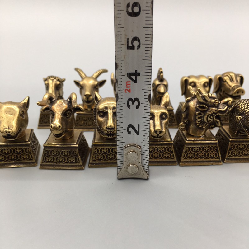 十二生肖印章一套古董古玩收藏仿古铜工艺品铜器摆件做旧摊货批发