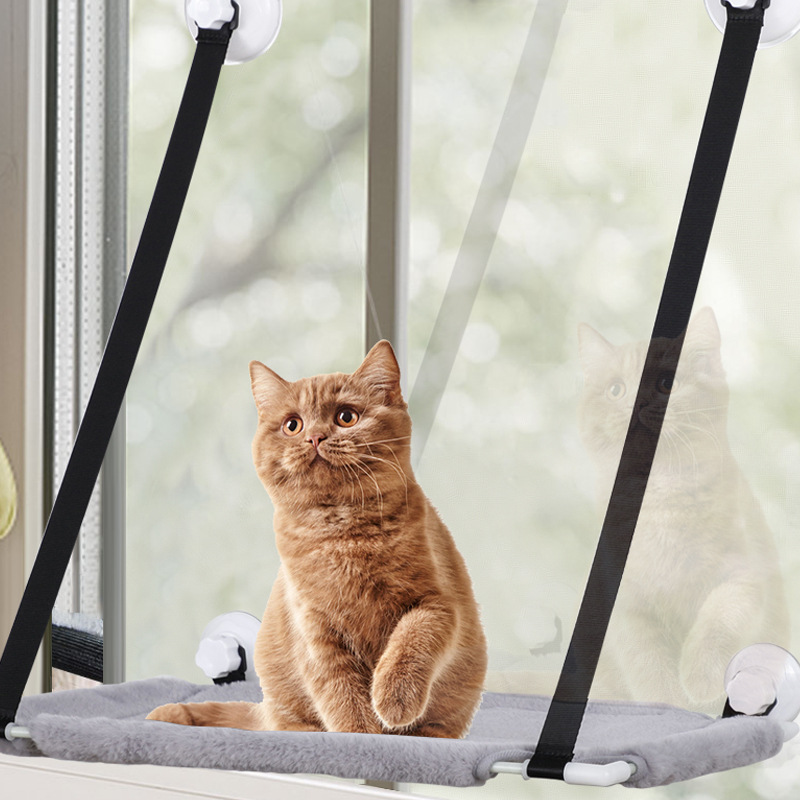 New Cat Hammock Window Sucker Hanging Cat Nest Double Layer Wall-Mounted Cat Climbing Frame Toy Pet Wholesale