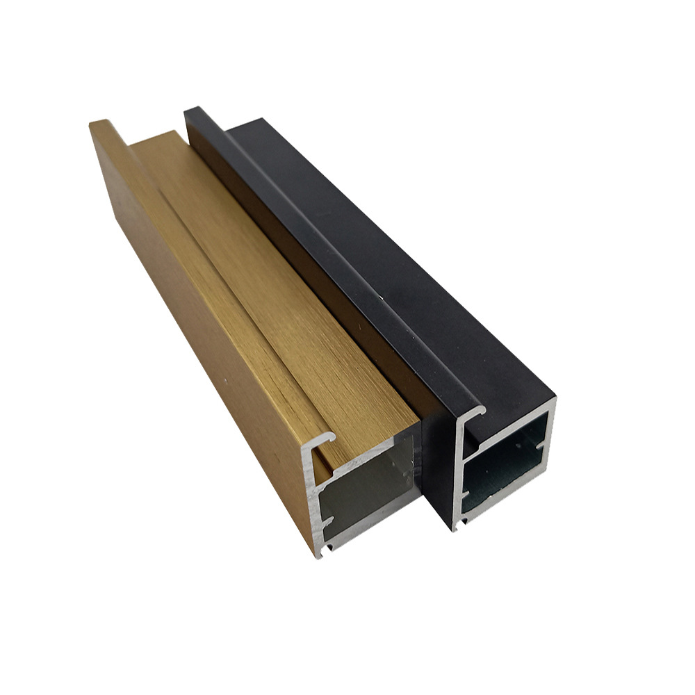 佛山轻奢极简衣柜门型材 全铝 极简铝框玻璃门铝合金家具门型材