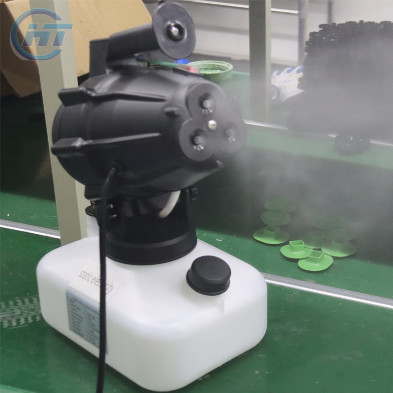 黑色手持喷雾器 三孔消毒冷雾机 锂电池雾化机 静电消毒机