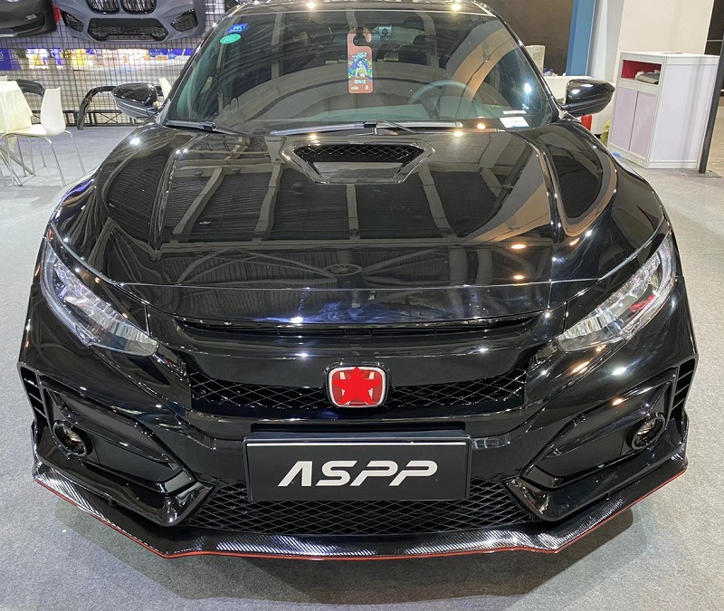 适用2020/21款思域两厢改装typer无限大包围前杠中网后杠配件尾翼