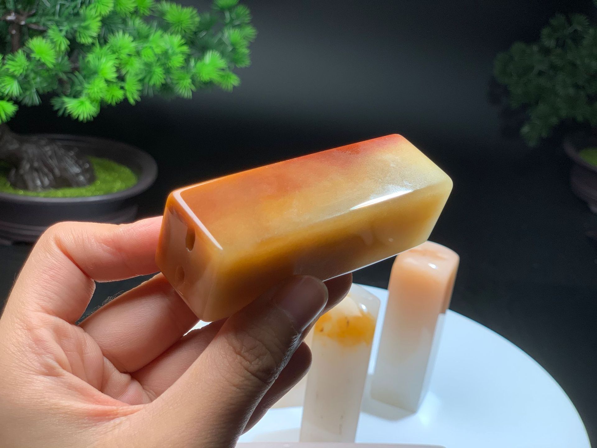 和田玉印章金丝玉印章鸡血玉印章三彩玉印章玉石篆刻印章藏书印章