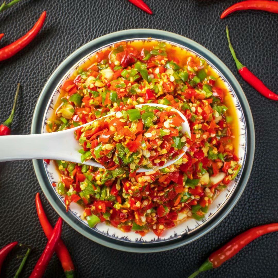 湖南特产特辣 双色剁辣椒下饭菜瓶装香辣酱剁椒鱼头
