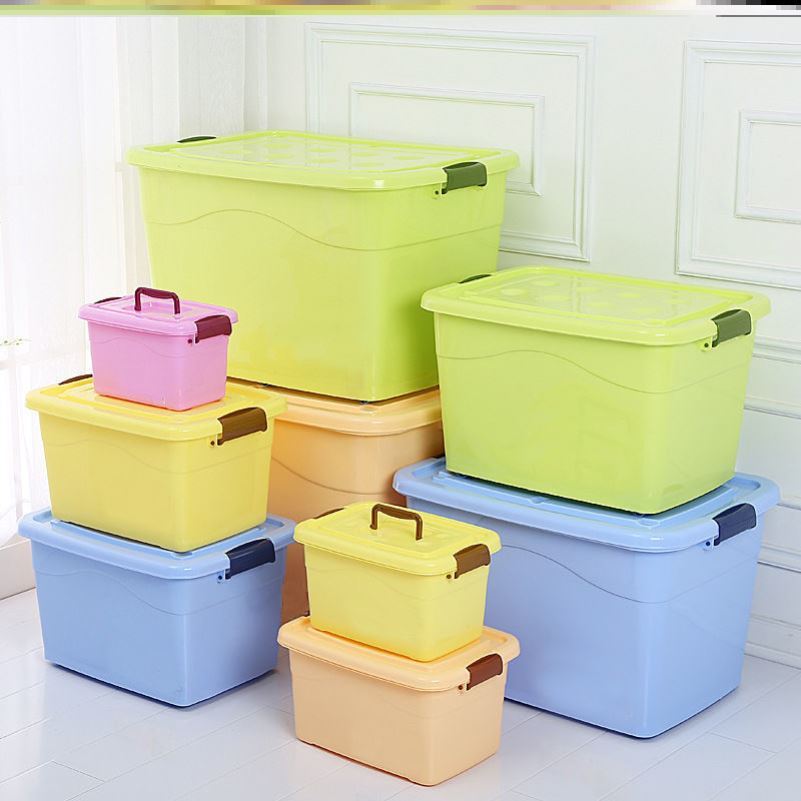 收纳箱透明卧室塑料玩具箱有盖小型加厚超大清仓简易柜子特价衣柜