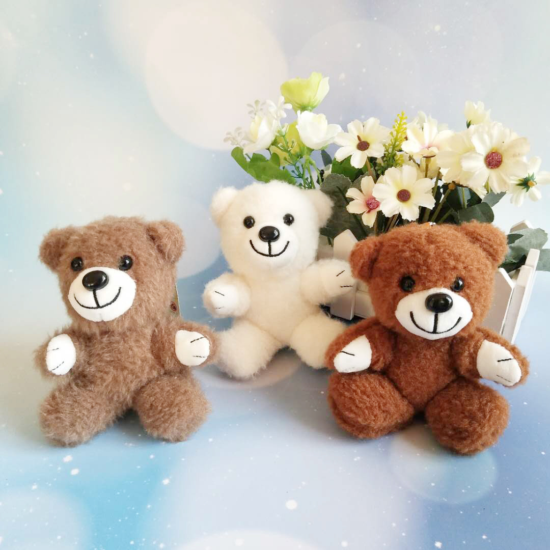 创意卡通抱抱熊毛绒挂件可爱小熊公仔钥匙扣书包挂饰玩偶女钥匙链