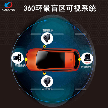 360环景汽车高清摄像头盲区可视四路监控前后左右摄像头