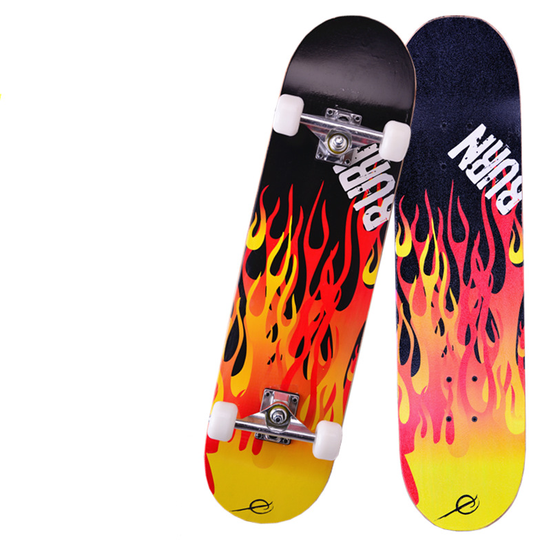 双面款【普通轮】四轮滑板初学者男女双翘板公路刷街板成人滑板车