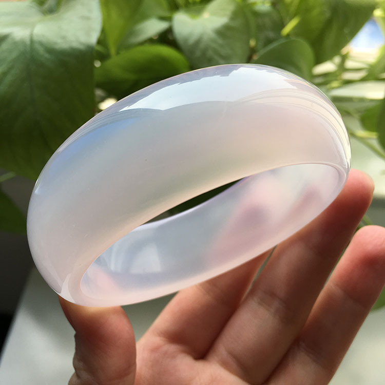 天然高冰紫罗兰玉髓手镯 加宽加厚玉石玛瑙手饰 厂家批发特惠正品