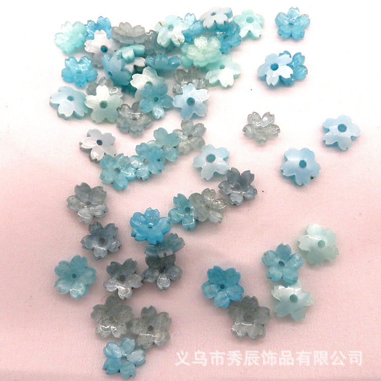 Accessories Resin Petal Hairpin Vintage Antique Material Acetic Acid Accessories Acetic Acid Hair Accessories Hairpin Accessories Scattered Beads