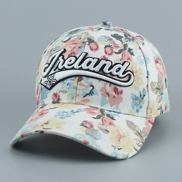 源头外贸工厂订做高档3d立体绣花朵造型遮阳帽旅游帽棒球帽帽子