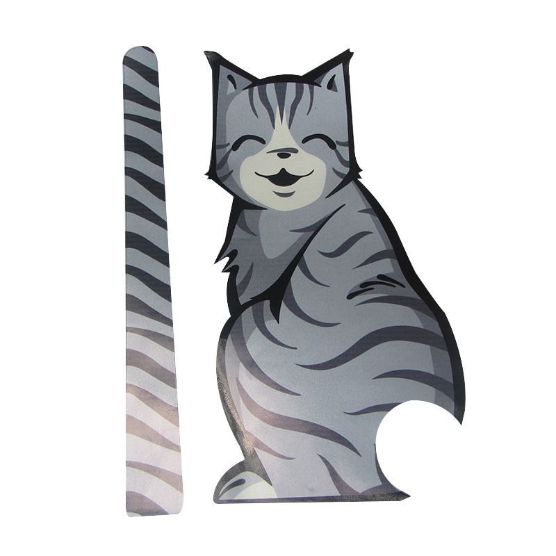 跨境车贴猫咪尾巴雨刮贴纸会动尾巴雨刮搞笑车贴起司猫卡通雨刷贴