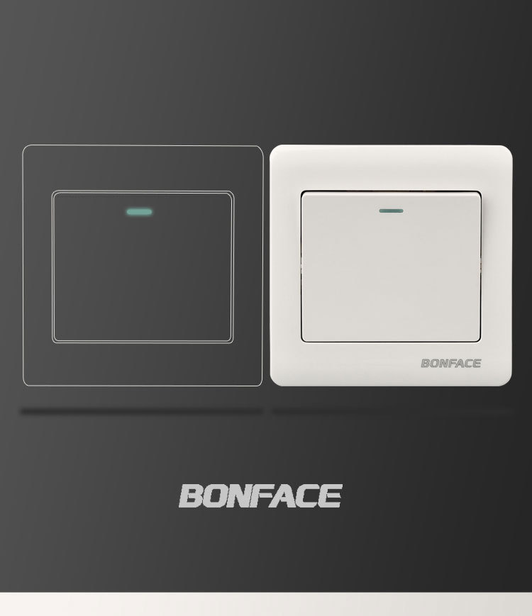 邦菲斯86型 一位有线闭路电视插座 暗装家用雅白墙壁开关插座面板
