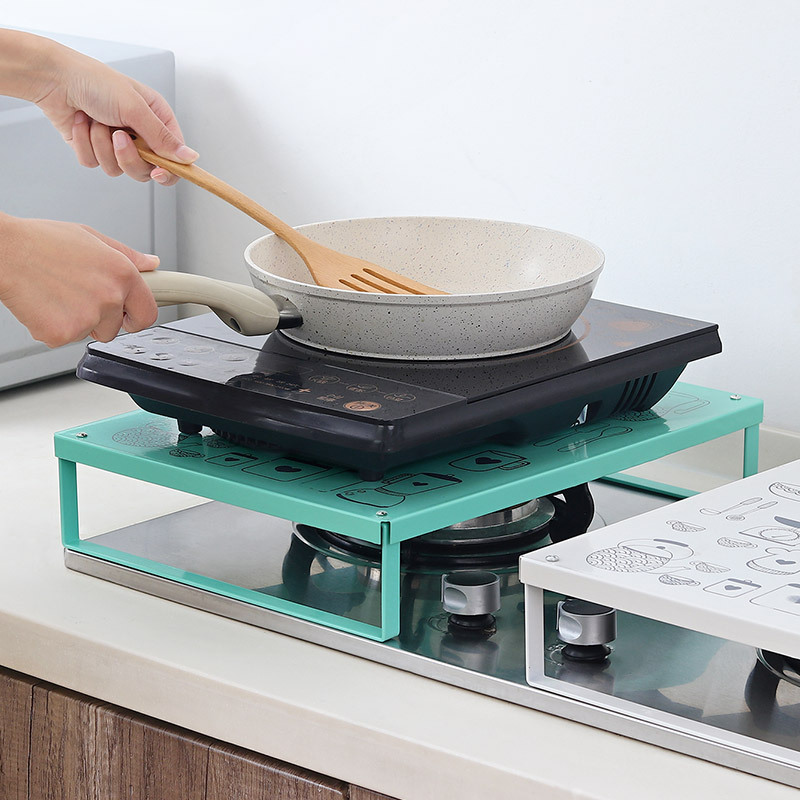 厨房电磁炉支架 燃气炉置物架灶台架子铁艺用品煤气灶盖板