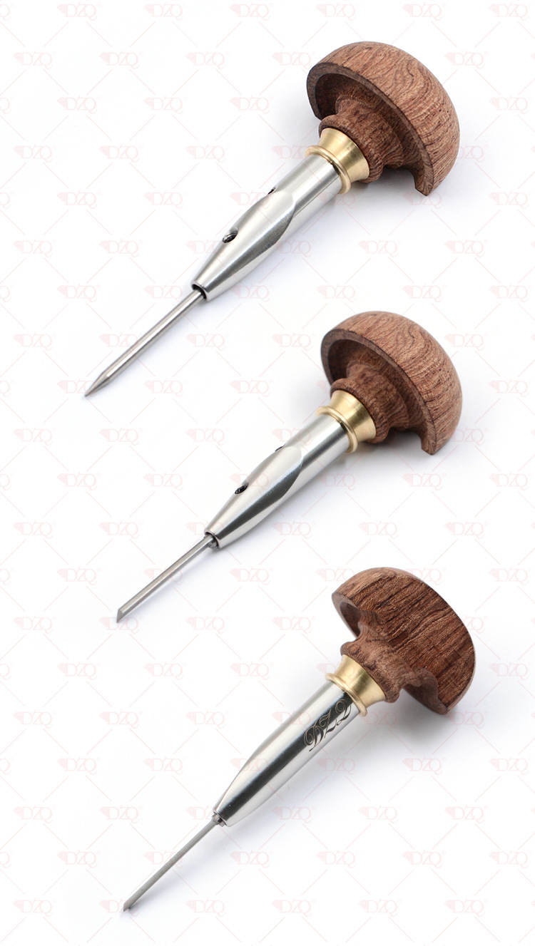 雕金手柄手推手柄雕刻刀铲刀手柄吸珠针柄手推刀微镶木手柄